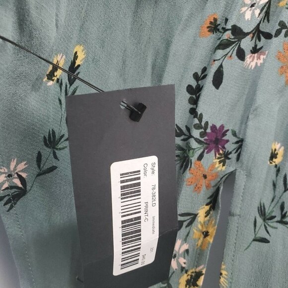 Women's Size Small Boutique Dress Floral Side Split New Maxi - Picture 10 of 12